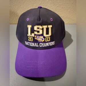 Zephyr LSU National Champions Black and Purple Baseball Cap